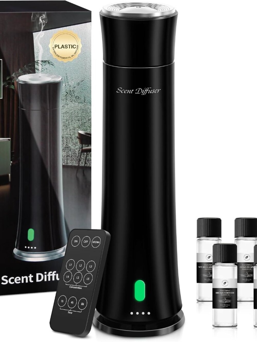Scent Diffuser Kit - 1500 sq ft coverage, black